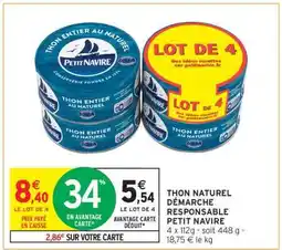Intermarché Hyper Thon Naturel Démarche Responsable Petit Navire offre