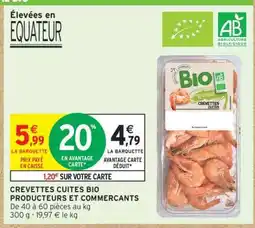 Intermarché Hyper CREVETTES CUITES BIO offre