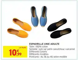 Intermarché Hyper ESPADRILLE UNIE ADULTE offre