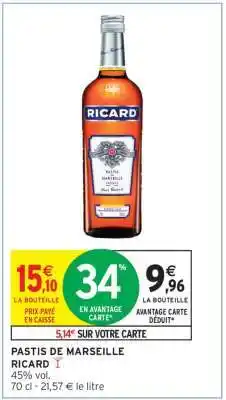 Intermarché Hyper Pastis de Marseille 'Ricard' offre