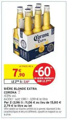 Intermarché Hyper BIÈRE BLONDE EXTRA CORONA offre