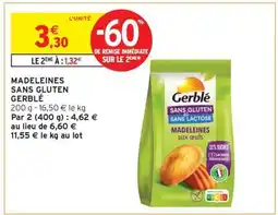 Intermarché Hyper MADELEINES SANS GLUTEN GERBLÉ offre