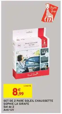 Intermarché Hyper SET DE 2 PARE SOLEIL CHAUSSETTE SOPHIE LA GIRAFE offre