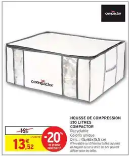 Intermarché Hyper HOUSSE DE COMPRESSION 210 LITRES COMPACTOR offre