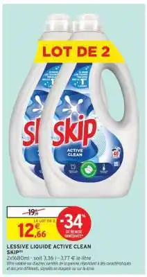 Intermarché Express LESSIVE LIQUIDE ACTIVE CLEAN offre