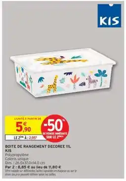 Intermarché Hyper BOITE DE RANGEMENT DECOREE 11L KIS offre