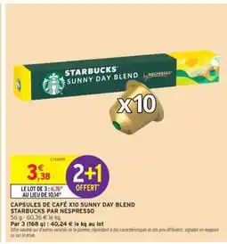 Intermarché Express CAPSULES DE CAFÉ X10 SUNNY DAY BLEND offre