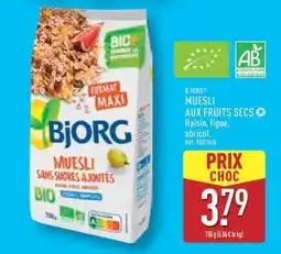 ALDI BJORG Muesli aux fruits secs offre