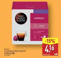 ALDI NESCAFÉ 16 CAPSULES DOLCE GUSTO ESPRESSO offre