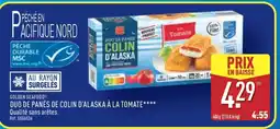 ALDI DUO DE PANÉS DE COLIN D'ALASKA À LA TOMATE offre