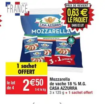 Mozzarella de vache 18 % M.G