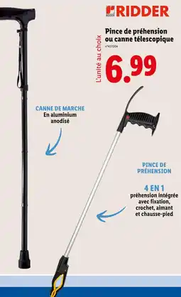 Lidl RIDDER Pince de préhension ou canne télescopique offre
