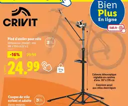 Lidl CRIVIT Pied d’atelier pour vélo offre