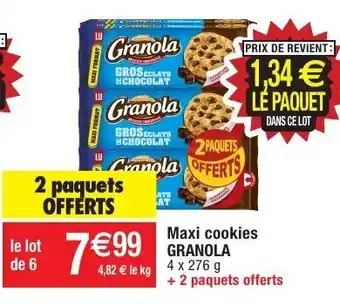 Migros Maxi cookies granola offre