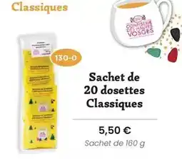 Confiserie des Hautes Vosges Sachet de 20 dosettes classiques offre