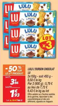 Netto Lu - au l'ourson chocolat offre