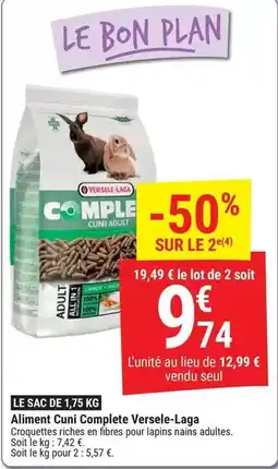 Gamm vert Versele laga - aliment cuni complete offre