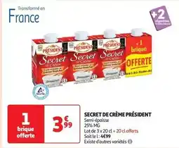 Auchan Président - secret de creme offre