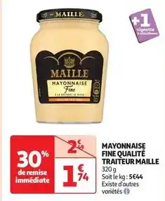 Auchan Maille - mayonnaise fine qualite traiteur offre