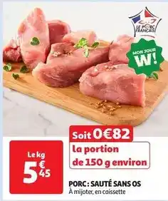 Auchan Mon - porc: saute sans os offre