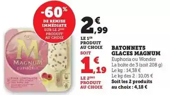 U Express Magnum - batonnets glaces offre