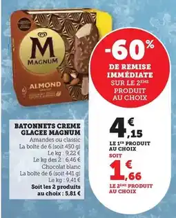 U Express Magnum - batonnets creme glacee offre