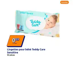 Action Lingettes pour bébé Teddy Care Sensitive offre
