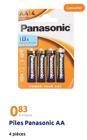 Action PANASONIC Piles AA offre