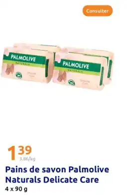 Action PALMOLIVE Pains de savon Naturals Delicate Care offre