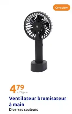 Action Ventilateur brumisateur à main offre