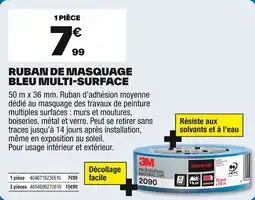 Ruban de masquage bleu multi-surface