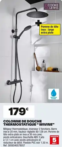 Brico Dépôt Colonne de douche thermostatique wivine offre
