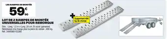 Brico Dépôt Lot de 2 rampes de montée universelles pour remorque offre