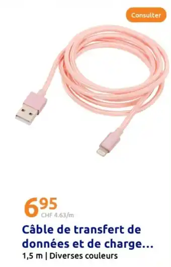 Action Câble de transfert de données et de charge offre