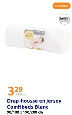 Action Drap-housse en jersey Comfibeds Blanc offre