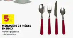 Stokomani Ménagère 24 pièces en inox offre