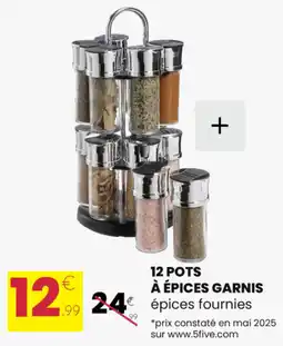 Stokomani 12 pots à épices garnis offre