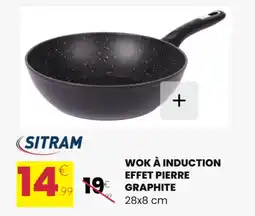 Stokomani SITRAM Wok à induction effet pierre graphite offre