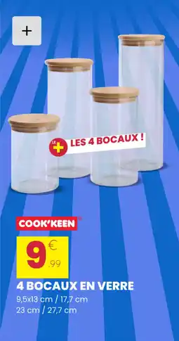 Stokomani 4 bocaux en verre offre