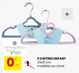 Stokomani 5 cintres enfant offre