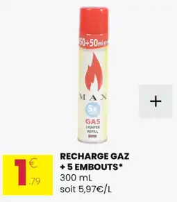 Stokomani Recharge gaz + 5 embouts offre