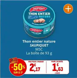 Coccinelle Express SAUPIQUET Thon entier nature offre