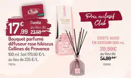 Botanic Bouquet parfumé diffuseur rose hibiscus collines de provence offre