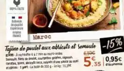 Thiriet Tajine de poulet aux abricot et semoule offre