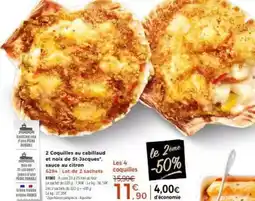 Thiriet 2 coquilles au cabillaud et noix de st-jacques sauce au citron offre