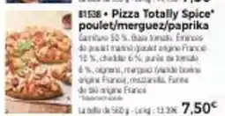Thiriet Engine - pizza totally spice poulet/merguez/paprika offre