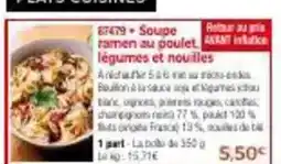 Thiriet Soupe ramen au poulet, legumes et nouilles offre