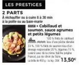 Thiriet Durable - cabillaud et saumon, sauce agrumes et petits légumes offre