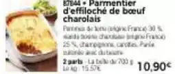 Thiriet Parmentier - d'effiloché de bœuf charolais offre