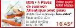 Thiriet 4 pavés de saumon atlantique avec peau offre